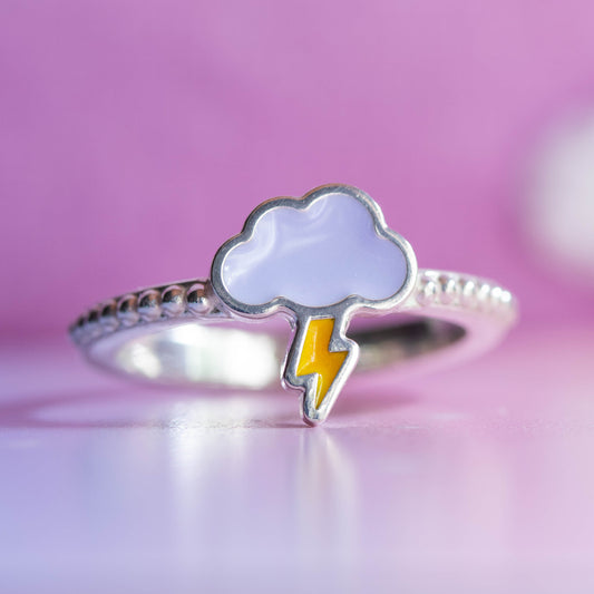 "Calm Before The Storm" Sterling Silver Storm Cloud Ring 🌩️